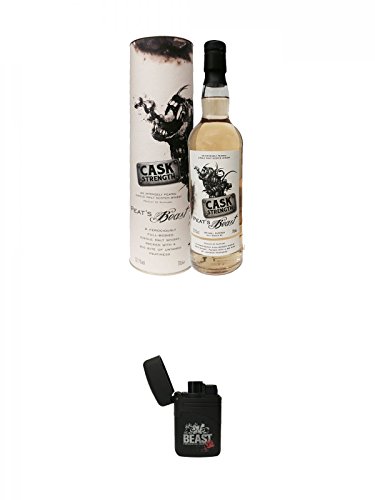 Peats Beast Cask Strength Single Malt Whisky 0,7 Liter + Beast Feuerzeug Laser Jet von Unbekannt