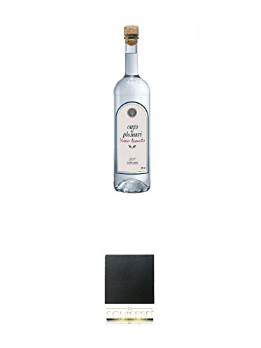 Plomari Ouzo 1,0 Liter + Schiefer Glasuntersetzer eckig ca. 9,5 cm Durchmesser Plomari Ouzo 1,0 Liter + Schiefer Glasuntersetzer eckig ca. 9,5 cm Durchmesser von Unbekannt