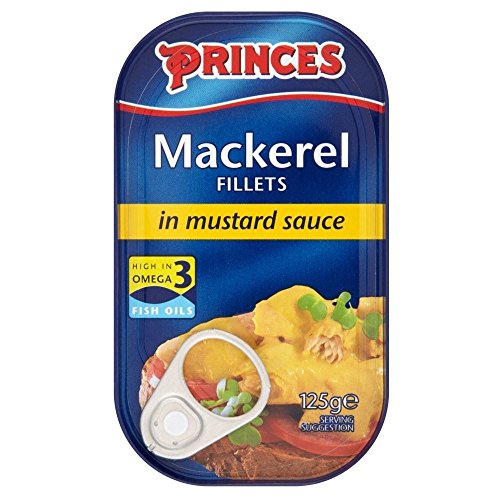 Princes Makrelenfilets in Senfsauce (125g) - Packung mit 6 von Princes