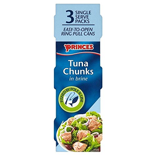 Princes Tuna Chunks in Brine (3x80g) - Packung mit 2 von Princes