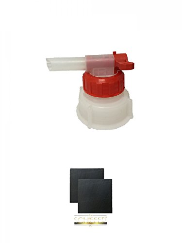 Pumpe für Wikinger Met 10 Liter Kanister + Schiefer Glasuntersetzer eckig ca. 9,5 cm Ø 2 Stück von Unbekannt