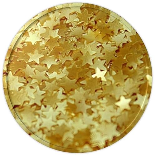 Rainbow Dust Konfetti, essbar, goldfarbene Sterne, zur Dekoration, 1,4 g Rainbow Dust Konfetti, essbar, goldfarbene Sterne, zur Dekoration, 1,4 g von Brand New Cake