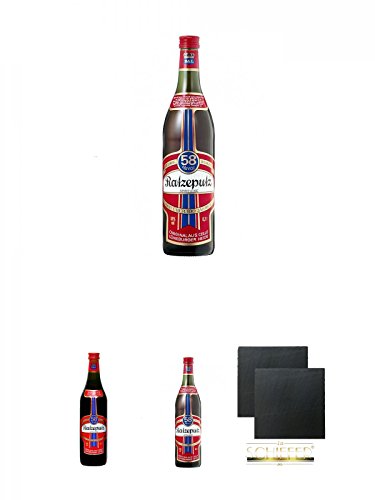 Ratzeputz Kräuterlikör 0,7 Liter + Ratzeputz Kräuterlikör 0,5 Liter + Ratzeputz Kräuterlikör 0,7 Liter + Schiefer Glasuntersetzer eckig ca. 9,5 cm Ø 2 Stück Ratzeputz Kräuterlikör 0,7 Liter + Ratzeputz Kräuterlikör 0,5 Liter + Ratzeputz Kräuterlikör 0,7 Liter + Schiefer Glasuntersetzer eckig ca. 9,5 cm Ø 2 Stück von Diverse