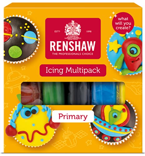 Renshaw Rolfondant Pro Multipack Primärfarben, 5x 100 g. von Renshaw