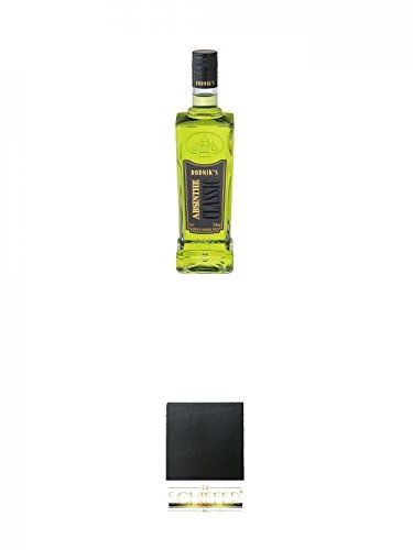 Rodnik's Absinthe Classic 0,7 Liter + Schiefer Glasuntersetzer eckig ca. 9,5 cm Durchmesser Rodnik's Absinthe Classic 0,7 Liter + Schiefer Glasuntersetzer eckig ca. 9,5 cm Durchmesser von Diverse