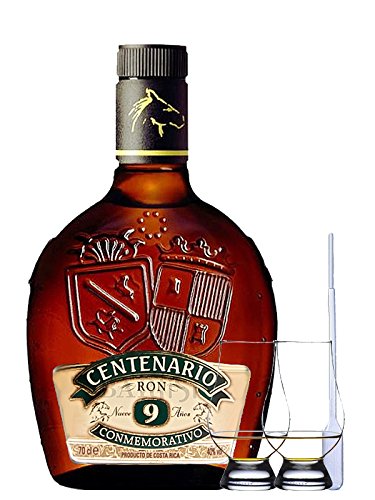 Ron Centenario Conmemorativo Reserva 9 Jahre Costa Rica 0,7 Liter + 2 Glencairn Gläser + Einwegpipette 1 Stück von Unbekannt