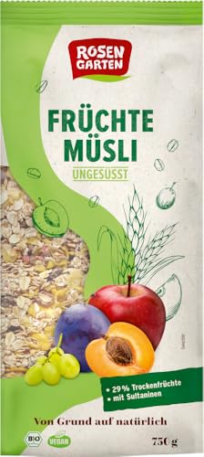 Rosengarten Bio Früchte-Müsli ungesüßt (2 x 750 gr) von Rosengarten