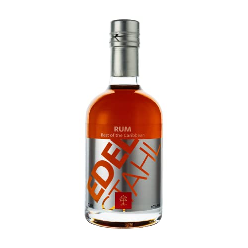 EDELSTAHL Rum 1x0,35L | 40% vol. Alk | edler karibischer Blended Rum | süß-fruchtiger brauner Rum | Ideale Spirituose als Aperitif, Digestif oder für Cocktails | Best of Carribean Rum Vanille Noten von Unbekannt