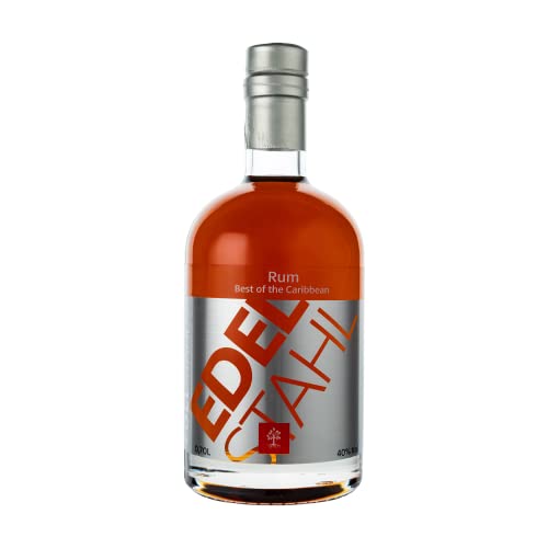 EDELSTAHL Rum 1x0,7L | 40% vol. Alk | edler karibischer Blended Rum | süß-fruchtiger brauner Rum | Ideale Spirituose als Aperitif, Digestif oder für Cocktails | Best of Carribean Rum Vanille Noten von Unbekannt