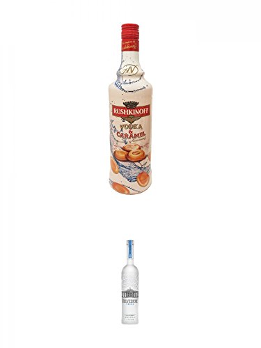 Rushkinoff Vodka & Caramel 1,0 Liter + Belvedere Vodka Polen 0,7 Liter von Diverse