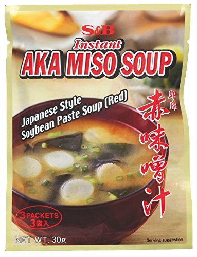 S & B Suppenmix Instant Miso Aka, 6er Pack (6 x 30 g) von Unbekannt