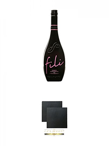 Sacchetto Fili Rosato IGT Vino Frizzante 0,75 Liter + Schiefer Glasuntersetzer eckig ca. 9,5 cm Ø 2 Stück Sacchetto Fili Rosato IGT Vino Frizzante 0,75 Liter + Schiefer Glasuntersetzer eckig ca. 9,5 cm Ø 2 Stück von Unbekannt