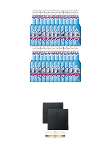 Salitos Blue Fruchtweinmixgetränk in Glasflasche 24 x 0,33 Liter + Schiefer Glasuntersetzer eckig ca. 9,5 cm Ø 2 Stück Salitos Blue Fruchtweinmixgetränk in Glasflasche 24 x 0,33 Liter + Schiefer Glasuntersetzer eckig ca. 9,5 cm Ø 2 Stück von Unbekannt