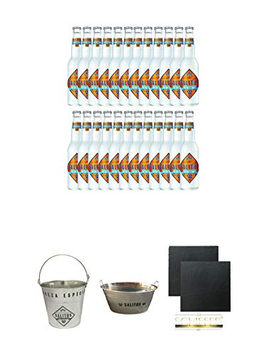 Salitos ICE Bier 24 x 0,33 Liter MW Flasche + Salitos Eiskübel aus Metall mit Henkel 1 Stück + Salitos Kühlwanne aus Metall mit Griffen 1 Stück + Schiefer Glasuntersetzer eckig ca. 9,5 cm Ø 2 Stück Salitos ICE Bier 24 x 0,33 Liter MW Flasche + Salitos Eiskübel aus Metall mit Henkel 1 Stück + Salitos Kühlwanne aus Metall mit Griffen 1 Stück + Schiefer Glasuntersetzer eckig ca. 9,5 cm Ø 2 Stück von Unbekannt
