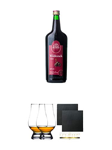 Schlitzer Wildkirsch Likör 0,5 Liter + The Glencairn Glas Stölzle 2 Stück + Schiefer Glasuntersetzer eckig ca. 9,5 cm Ø 2 Stück Schlitzer Wildkirsch Likör 0,5 Liter + The Glencairn Glas Stölzle 2 Stück + Schiefer Glasuntersetzer eckig ca. 9,5 cm Ø 2 Stück von Unbekannt