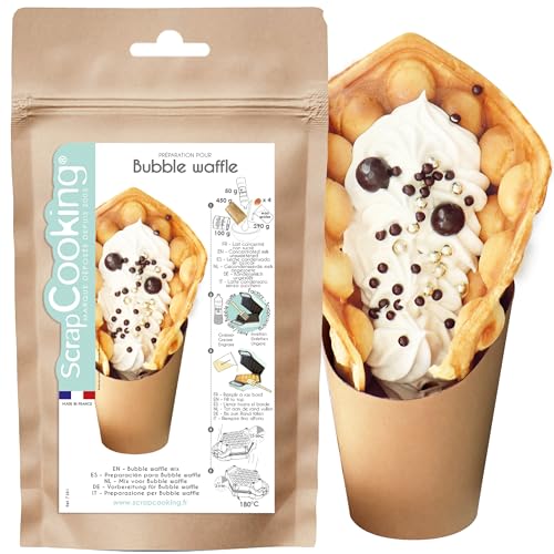 ScrapCooking - Bubble Waffelteig 450g - Schaumwaffeln Lebensmittelmischung Backmischung - Bubble Waffle Mix - Egg Waffel Teigmischung - 7381 von ScrapCooking