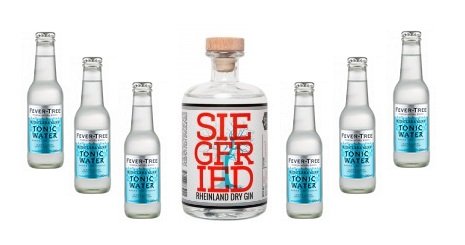 Siegfried Rheinland Dry Gin (1 x 0.5 l) mit Fever-Tree Mediterranean (6 x 0.2 l) von Unbekannt