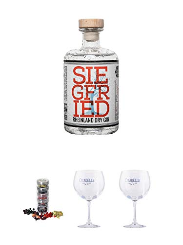 Siegfried Rheinland Dry Gin Deutschland 0,5 Liter + Gin Flight Gewürze zum Verfeinern von Gin Tonic 1er Pack 1 x 12 Gramm + Citadelle Ballon GIN Glas 1 Stück + Citadelle Ballon GIN Glas 1 Stück von Unbekannt