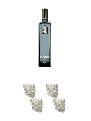 Soyombo Super Premium Vodka 0,7 Liter + Wodka Totenkopf Shotglas 2 Stück + Wodka Totenkopf Shotglas 2 Stück von Unbekannt