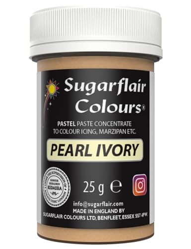 Sugarflair Paste Colour - Pastel Pearl Ivory 25g von Sugarflair Colours