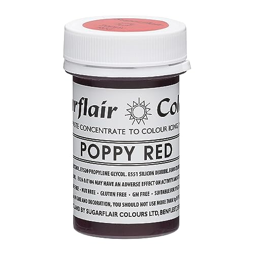 Sugarflair Paste Colour - Tartranil Poppy Red 25g Sugarflair Paste Colour - Tartranil Poppy Red 25g von Sugarflair Colours