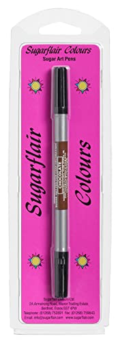 Sugarflair Sugar Art Pen Lebensmittelfarbe Stifte Chocolate - Essbare Lebensmittel Stift, DIY Food Pen für Cakes, Dekorieren von Fondant, Marzipan und Royal Icing - 1 Stück Sugarflair Sugar Art Pen Lebensmittelfarbe Stifte Chocolate - Essbare Lebensmittel Stift, DIY Food Pen für Cakes, Dekorieren von Fondant, Marzipan und Royal Icing - 1 Stück von Sugarflair Colours
