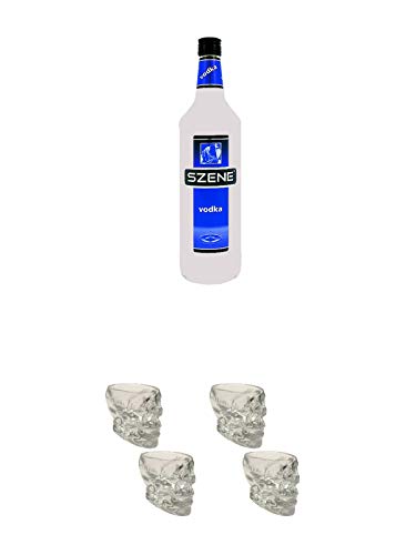 Szene Vodka der Klassiker 1,0 Liter + Wodka Totenkopf Shotglas 2 Stück + Wodka Totenkopf Shotglas 2 Stück Szene Vodka der Klassiker 1,0 Liter + Wodka Totenkopf Shotglas 2 Stück + Wodka Totenkopf Shotglas 2 Stück von Unbekannt
