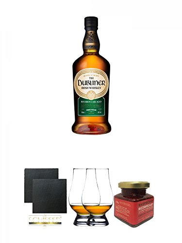 The Dubliner Irish Whisky 0,7 Liter + Schiefer Glasuntersetzer eckig ca. 9,5 cm Ø 2 Stück + The Glencairn Glass Whisky Glas Stölzle 2 Stück + Redbreast 12 Jahre Himbeere Marmelade 150 Gramm Glas The Dubliner Irish Whisky 0,7 Liter + Schiefer Glasuntersetzer eckig ca. 9,5 cm Ø 2 Stück + The Glencairn Glass Whisky Glas Stölzle 2 Stück + Redbreast 12 Jahre Himbeere Marmelade 150 Gramm Glas von Diverse