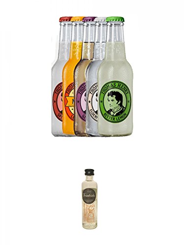 Thomas Henry Probierset 5 Sorten Bitter Lemon, Ginger Ale, Elderflower Tonic, Spicy Ginger, Tonic Water, 0,2 Liter + Friedrichs Gin 0,04 Liter Miniatur Thomas Henry Probierset 5 Sorten Bitter Lemon, Ginger Ale, Elderflower Tonic, Spicy Ginger, Tonic Water, 0,2 Liter + Friedrichs Gin 0,04 Liter Miniatur von Unbekannt