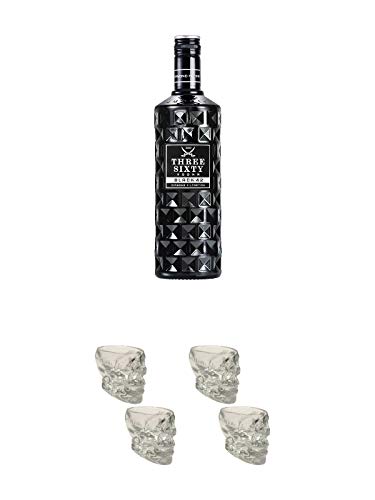 Three Sixty Black 42 Vodka 0,7 Liter + Wodka Totenkopf Shotglas 2 Stück + Wodka Totenkopf Shotglas 2 Stück Three Sixty Black 42 Vodka 0,7 Liter + Wodka Totenkopf Shotglas 2 Stück + Wodka Totenkopf Shotglas 2 Stück von Unbekannt