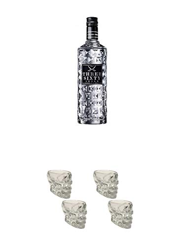 Three Sixty Vodka 0,7 Liter + Wodka Totenkopf Shotglas 2 Stück + Wodka Totenkopf Shotglas 2 Stück Three Sixty Vodka 0,7 Liter + Wodka Totenkopf Shotglas 2 Stück + Wodka Totenkopf Shotglas 2 Stück von Unbekannt