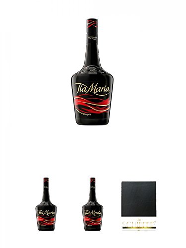 Tia Maria Kaffee Likör aus Jamaika 0,7 Liter + Tia Maria Kaffee Likör aus Jamaika 0,7 Liter + Tia Maria Kaffee Likör aus Jamaika 0,7 Liter + Schiefer Glasuntersetzer eckig ca. 9,5 cm Durchmesser von Unbekannt