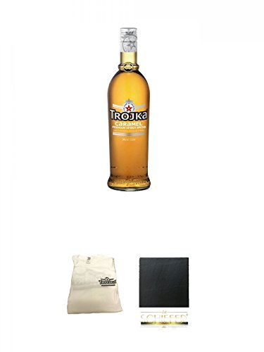 Trojka Caramel Likör mit Wodka CARAMEL 0,7 + Trojka T-Shirt weiß Gr. XL Gratis Zugabe + Schiefer Glasuntersetzer eckig ca. 9,5 cm Durchmesser Trojka Caramel Likör mit Wodka CARAMEL 0,7 + Trojka T-Shirt weiß Gr. XL Gratis Zugabe + Schiefer Glasuntersetzer eckig ca. 9,5 cm Durchmesser von Unbekannt