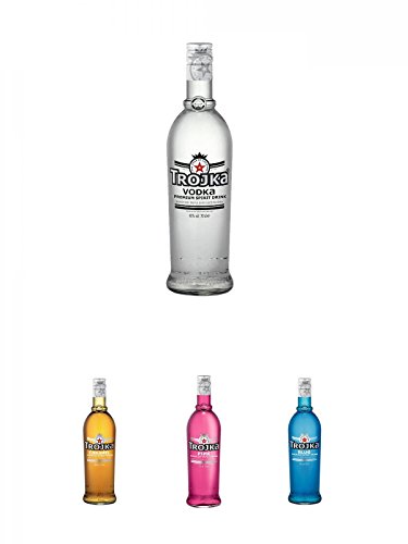 Trojka Vodka Pure Grain 0,7 Liter + Trojka Caramel Likör mit Wodka CARAMEL 0,7 + Trojka Cranberry Likör mit Wodka PINK 0,7 Liter + Trojka Ice-Mint Likör mit Wodka BLUE 0,7 Liter Trojka Vodka Pure Grain 0,7 Liter + Trojka Caramel Likör mit Wodka CARAMEL 0,7 + Trojka Cranberry Likör mit Wodka PINK 0,7 Liter + Trojka Ice-Mint Likör mit Wodka BLUE 0,7 Liter von Unbekannt