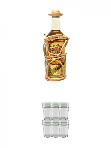 Velho Barreiro Cachaca Chapeu de Palha Gold 0,7 Liter + Velho Barreiro Caipirinha Glas 6 Stück Velho Barreiro Cachaca Chapeu de Palha Gold 0,7 Liter + Velho Barreiro Caipirinha Glas 6 Stück von Unbekannt