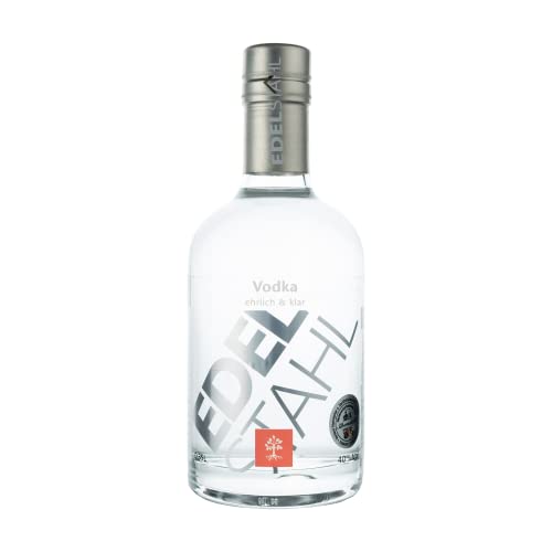 EDELSTAHL Vodka 1x0,35L | 40% vol. Alk | edler deutscher Vodka aus Weizen | weicher, milder Geschmack | Klare Spirituose für Longdrinks, Cocktails | Premium Wodka von Unbekannt