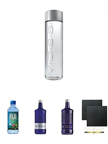 Voss Artesian Gletscher Wasser STILL in PET 0,85 Liter + Fiji Wasser von den Fiji-Inseln 0,5 Liter + Morelli Naturale 0,75 Liter + Morelli Sparkling Frizzante 0,75 Liter + Schiefer Glasuntersetzer eckig ca. 9,5 cm Ø 2 Stück Voss Artesian Gletscher Wasser STILL in PET 0,85 Liter + Fiji Wasser von den Fiji-Inseln 0,5 Liter + Morelli Naturale 0,75 Liter + Morelli Sparkling Frizzante 0,75 Liter + Schiefer Glasuntersetzer eckig ca. 9,5 cm Ø 2 Stück von Unbekannt