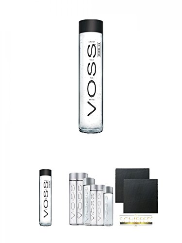 Voss Artesian SPARKLING Gletscher Wasser in Glasflasche 0,8 Liter + Voss Artesian SPARKLING Gletscher Wasser in Glasflasche 0,8 Liter + Voss Paket Sprudel 800ml, Still 800ml, Still 500ml PET, Still 850ml PET, Still 375ml, Sprudel 375ml + Schiefer Glasunte von Unbekannt