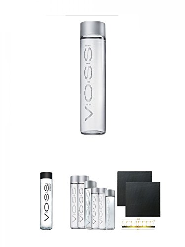 Voss Artesian STILL Gletscher Wasser in Glasflasche 0,8 Liter + Voss Artesian SPARKLING Gletscher Wasser in Glasflasche 0,8 Liter + Voss Paket Sprudel 800ml, Still 800ml, Still 500ml PET, Still 850ml PET, Still 375ml, Sprudel 375ml + Schiefer Glasunterset von Unbekannt