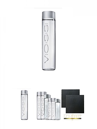 Voss Artesian STILL Gletscher Wasser in Glasflasche 0,8 Liter + Voss Artesian STILL Gletscher Wasser in Glasflasche 0,8 Liter + Voss Paket Sprudel 800ml, Still 800ml, Still 500ml PET, Still 850ml PET, Still 375ml, Sprudel 375ml + Schiefer Glasuntersetzer von Unbekannt