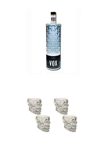 Vox Vodka 0,70 Liter + Wodka Totenkopf Shotglas 2 Stück + Wodka Totenkopf Shotglas 2 Stück von Unbekannt