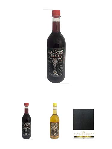 Wacken Blut 0,75 Liter + Wacken Blut 0,75 Liter + Wacken Met 0,75 Liter + Schiefer Glasuntersetzer eckig ca. 9,5 cm Durchmesser Wacken Blut 0,75 Liter + Wacken Blut 0,75 Liter + Wacken Met 0,75 Liter + Schiefer Glasuntersetzer eckig ca. 9,5 cm Durchmesser von Diverse