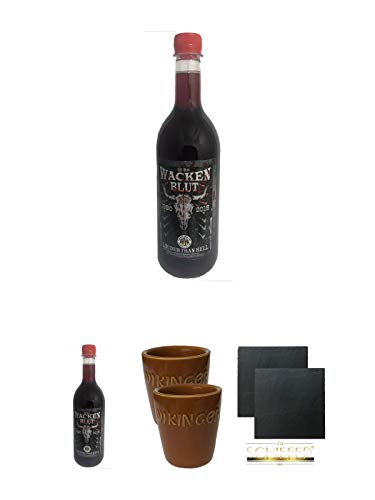 Wacken Blut 0,75 Liter + Wacken Blut 0,75 Liter + Wikinger Met Tonbecher 2 Stück + Schiefer Glasuntersetzer eckig ca. 9,5 cm Ø 2 Stück Wacken Blut 0,75 Liter + Wacken Blut 0,75 Liter + Wikinger Met Tonbecher 2 Stück + Schiefer Glasuntersetzer eckig ca. 9,5 cm Ø 2 Stück von Diverse