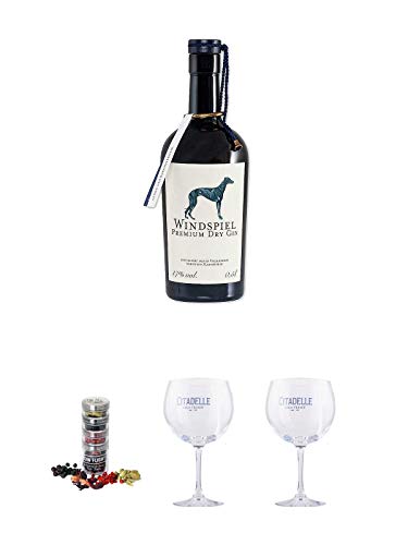 Windspiel Premium Dry Gin Deutschland 0,5 Liter + Gin Flight Gewürze zum Verfeinern von Gin Tonic 1er Pack 1 x 12 Gramm + Citadelle Ballon GIN Glas 1 Stück + Citadelle Ballon GIN Glas 1 Stück von Unbekannt