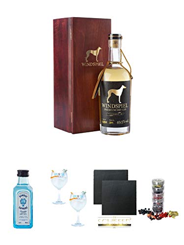 Windspiel Premium Dry Gin RESERVE 0,5 Liter 49,3% in Holzkiste + Gläser und Gewürzset Windspiel Premium Dry Gin RESERVE 0,5 Liter 49,3% in Holzkiste + Gläser und Gewürzset von Unbekannt