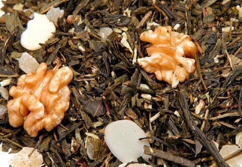 aromatisierter Grüner Tee Walnuss 1kg von FloraPharm