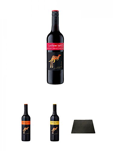 [yellow tail] Medium Sweet Red Roo 0,75 Liter + [yellow tail] Merlot 0,75 Liter + [yellow tail] Shiraz 0,75 Liter + Käseplatten - 1 er - Set 22 x 16 aus Schiefer für Dinnerpartys und Veranstaltungen von Unbekannt