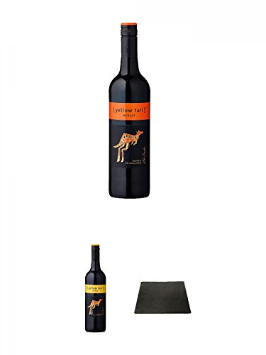 [yellow tail] Merlot 0,75 Liter + [yellow tail] Shiraz 0,75 Liter + Käseplatten - 1 er - Set 22 x 16 aus Schiefer für Dinnerpartys und Veranstaltungen von Unbekannt