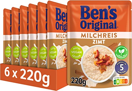 BEN’S ORIGINAL Ben's Original Express Milchreis Zimt, 6 Packungen (6 x 220 g) von Ben's Original