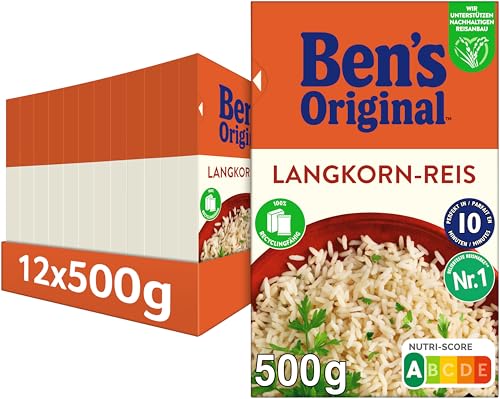 BEN'S ORIGINAL™ Original-Langkorn-Reis 10-Minuten Lose 12x500g von Ben's Original